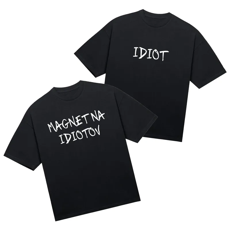 Tričká párové „Magnet na idiotov/Idiot“ (2pack)