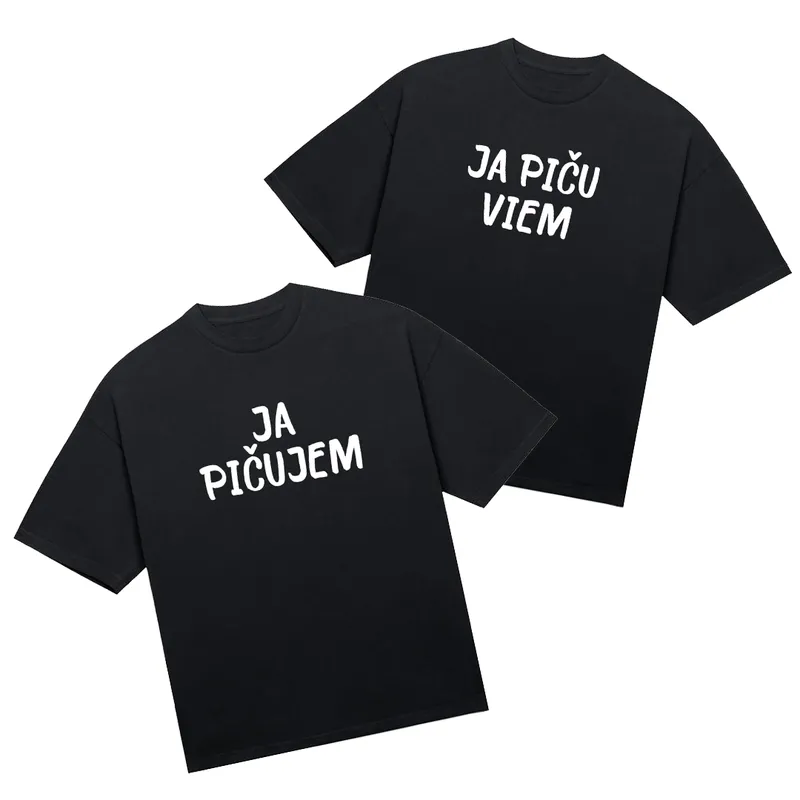 Tričká párové „Ja pičujem/Ja piču viem“ (2pack) Slovenská verzia text