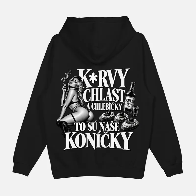 Mikina „K*rvy chlast a chlebíčky“