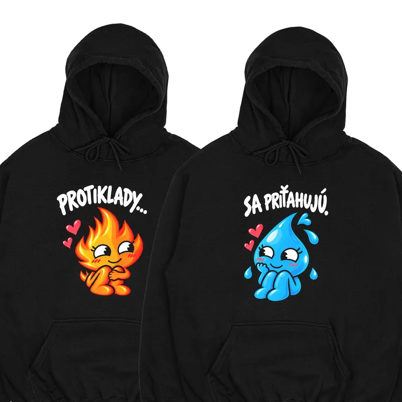 Mikiny párové „Protiklady/Sa priťahujú“ (2pack)