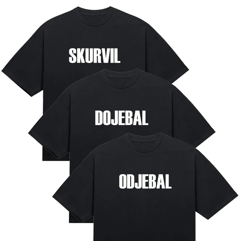Tričká párové „Skurvil/Dojebal/Odjebal“ (3pack)