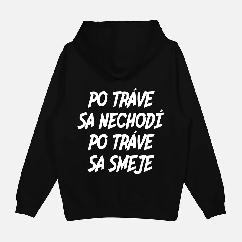 Mikina „Po tráve sa nechodí“