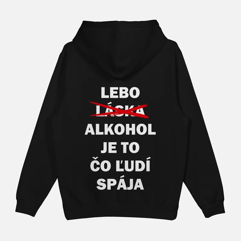 Mikina „Alkohol ľudí spája“
