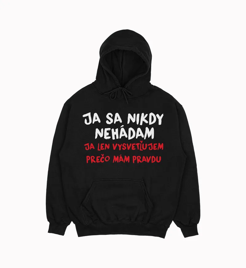 Mikina „Ja sa nikdy nehádam“