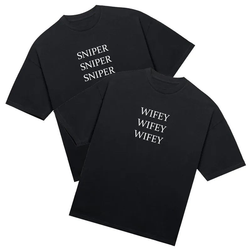 Tričká párové „Sniper/Wifey“ (2pack)
