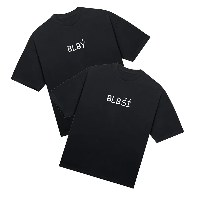 Tričká párové „Blbý/Blbší“ (2pack)