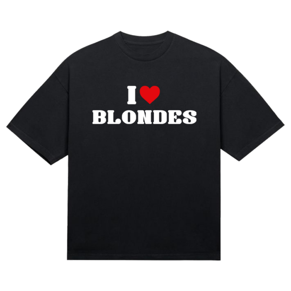 Tričko "I love blondes" - Čierna