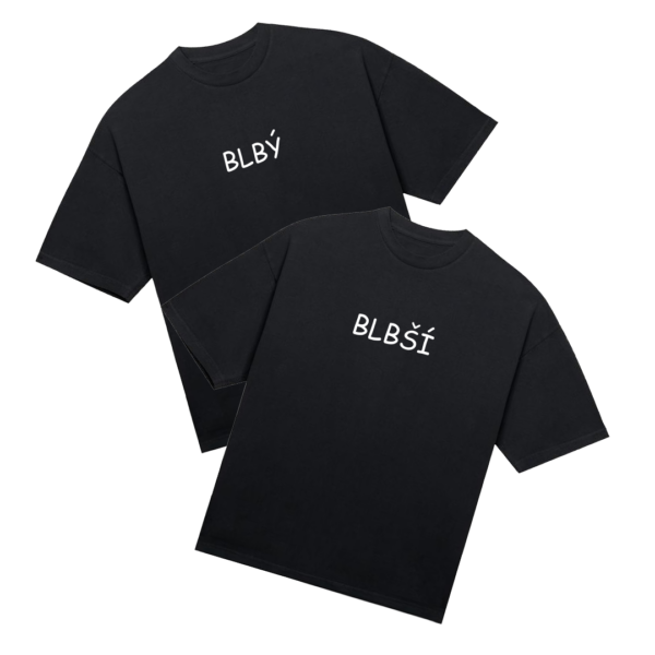 Tričká párové "Blbý/Blbší" (2pack)