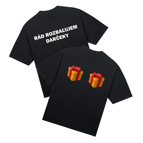 Tričká párové "Rád rozbaľujem/Darčeky" (2pack)