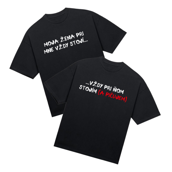 Tričká párové "Moja žena/Stojím a pičujem" (2pack)