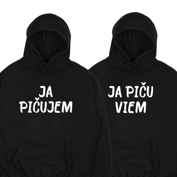 Mikiny párové "Ja pičujem/Ja piču viem" (2pack) Slovenská verzia text