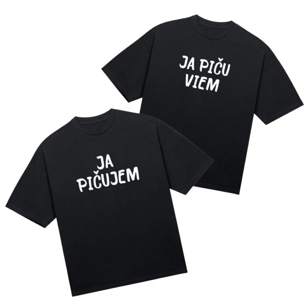 Tričká párové "Ja pičujem/Ja piču viem" (2pack) Slovenská verzia text