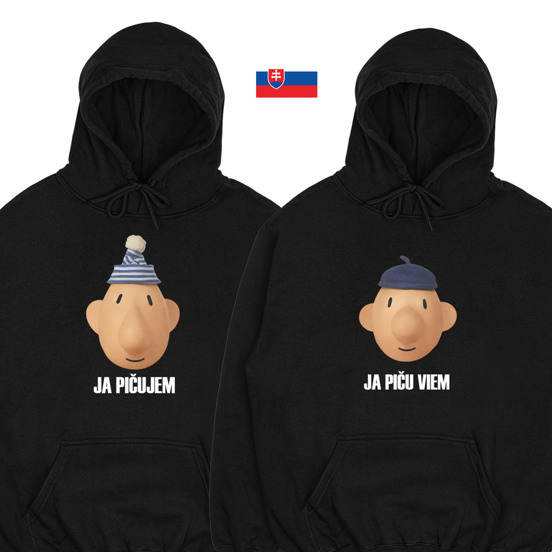 Mikiny párové "Ja pičujem/Ja piču viem" (2pack) Pat a Mat-Slovenská verzia