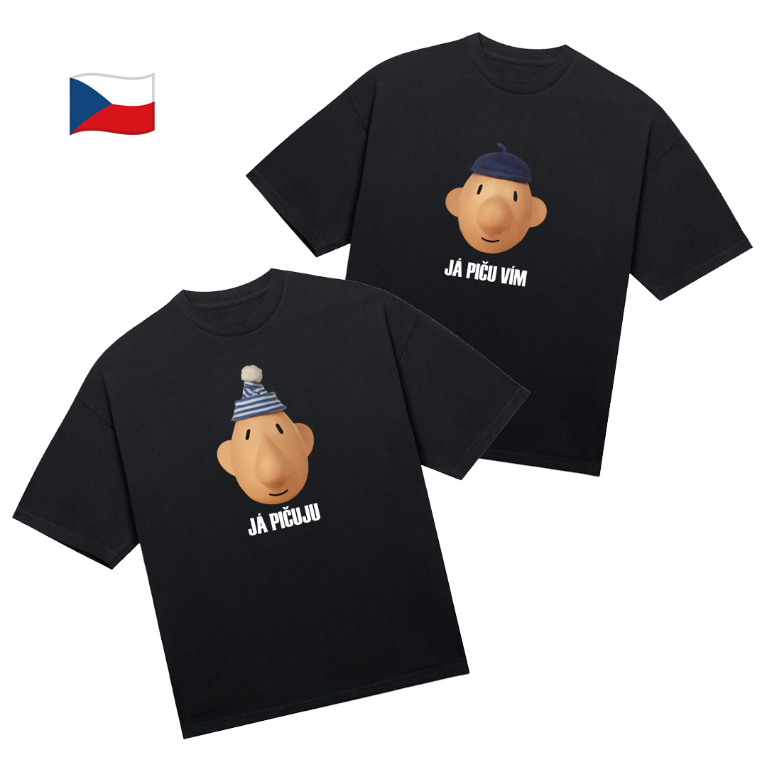 Tričká párové "Já pičuji/Já piču vím" (2pack) Pat a Mat-Česká verzia