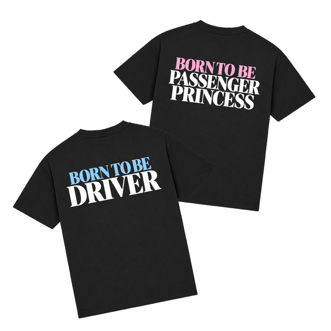 Tričká párové "Born to be driver/Born to be passenger princess" (2pack)