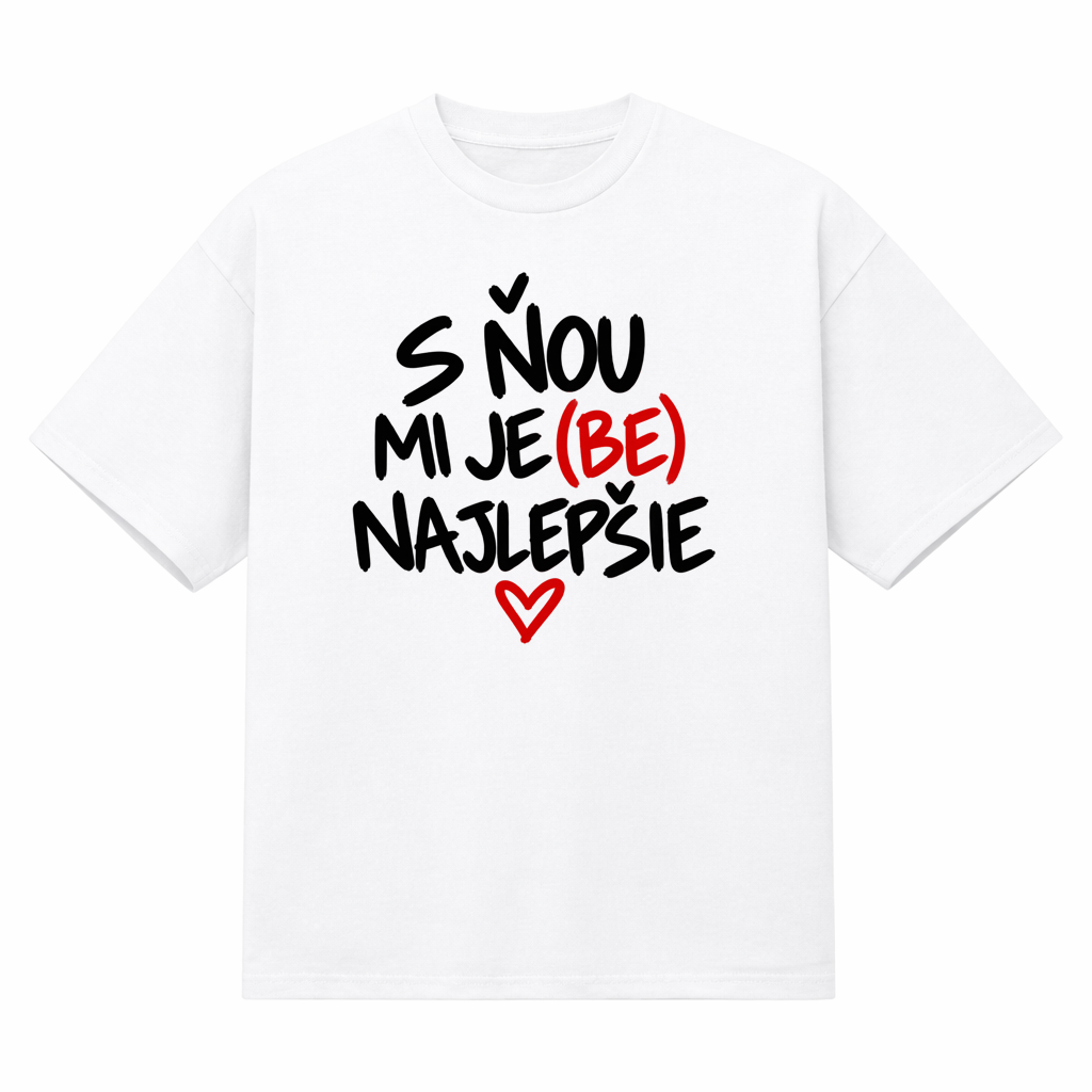 Tričká párové "S ním mi je(be)najlepšie/S ňou mi je(be)najlepšie" (2pack) – Obrázok 3