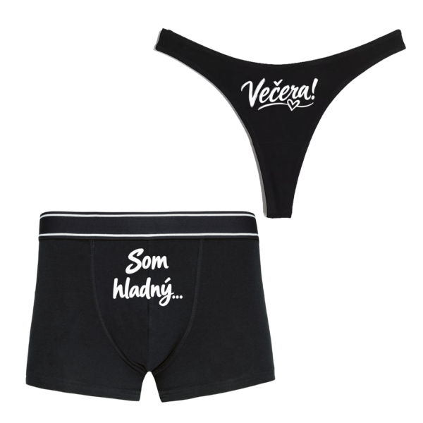 Spodné prádlo "Som hladný/Večera!" (2pack)