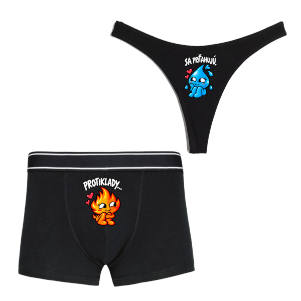 Spodné prádlo "Protiklady/Sa priťahujú" (2pack)